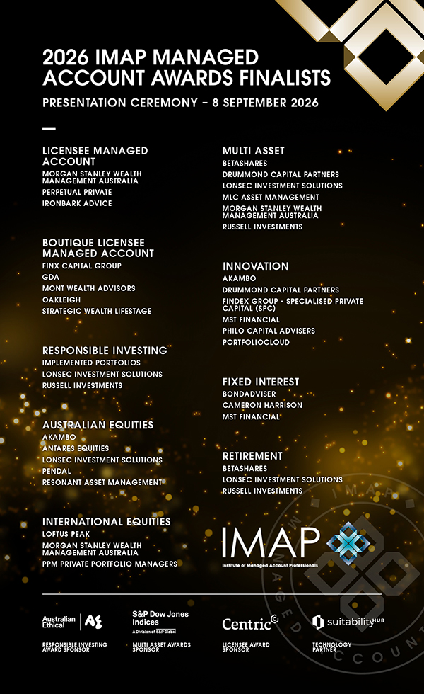 Finalists IMAP's Managed Account Awards 2026